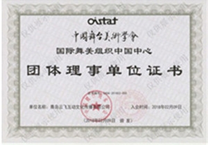 中国舞台美术学会-团体理事单位证书